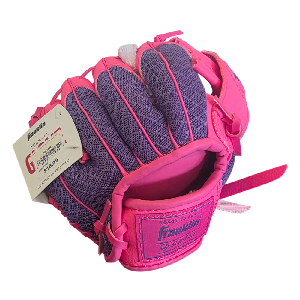 Franklin Meshtek Left 8.00" Pink/Purple Teeball Glove - NWT